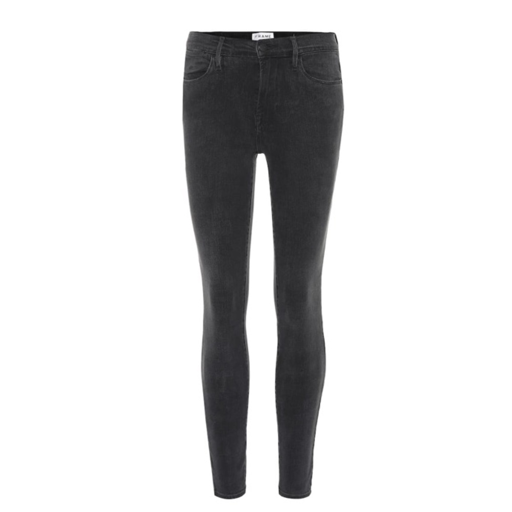 FRAME Le High Skinny in Faded Black Fletcher 26
